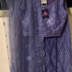 Maya Lavender Embellished Lengha